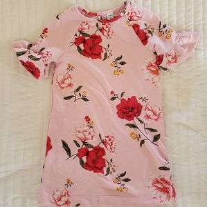 5t Old Navy Pink and Floral bell sleeve dress